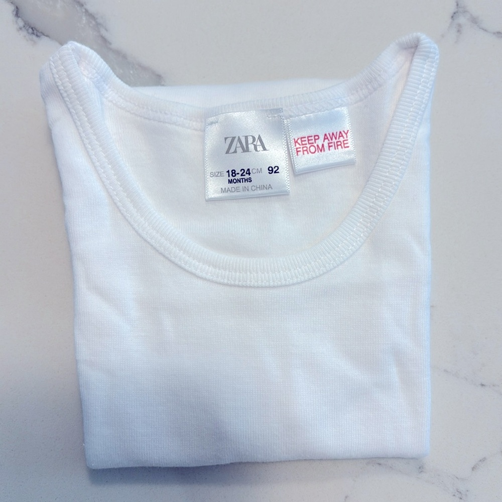Zara Kids Classic White Tank Top NWOT